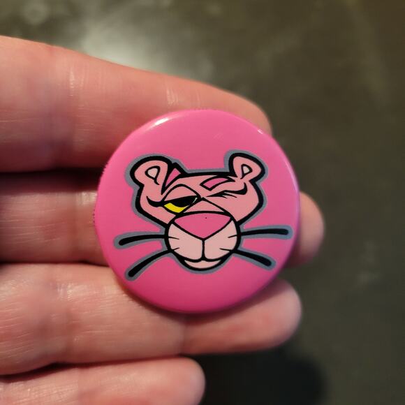 Lot of 4 Vintage Pins Pink Panther, Rainbow, Strawberry, Lost in Though - Picture 2 of 9